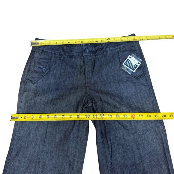 Vtg Y2K Gap Jeans Women's V2130 Wide Leg Dark Stretch Sz 8 Midrise New With Tags - Picture 7 of 10